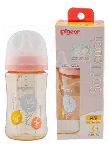 Mamadera Softouch PPSU 240 ml Flower Pigeon.