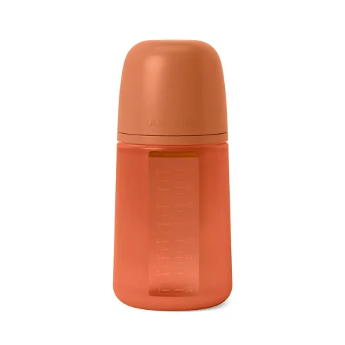 Mamadera Teja Colour Essence de 240ml con Tetina Fisiologica SX Pro de Silicona +3 meses Suavinex.