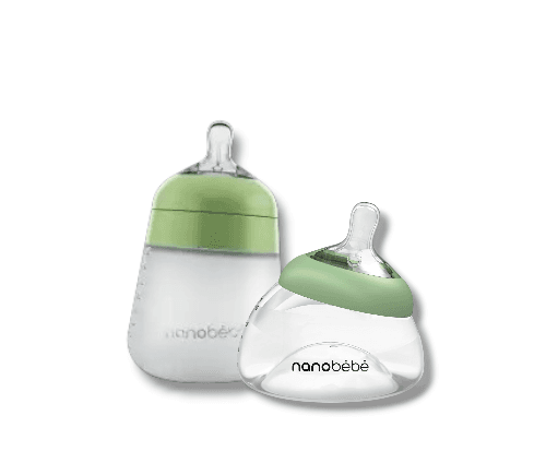 Kit Esencial de biberones NanoBebé 2 Generación verde olivo