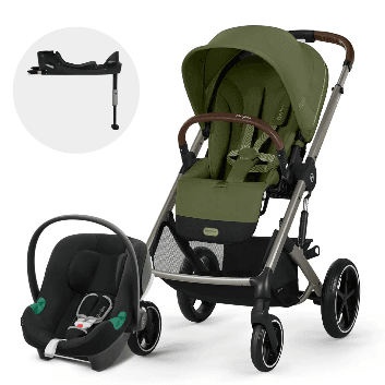 Travel System Balios S Lux 3.0 + Aton B2 + Base Green Khaki Cybex