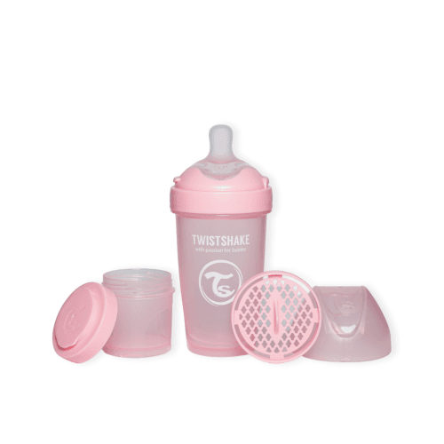 Mamadera Twistshake Double Pro 260 ml Rosado