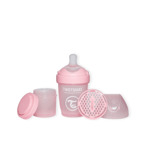 Mamadera Twistshake Double Pro 180 ml rosado