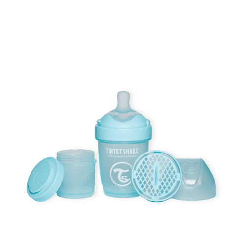 Mamadera Twistshake Double Pro 180 ml Azul Pastel